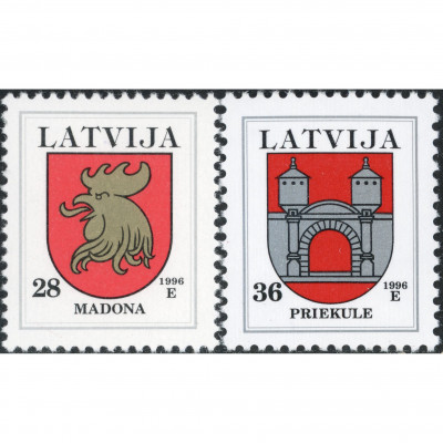 1996, Latvia, 28s-36s, Michel #438-#439, Offs...