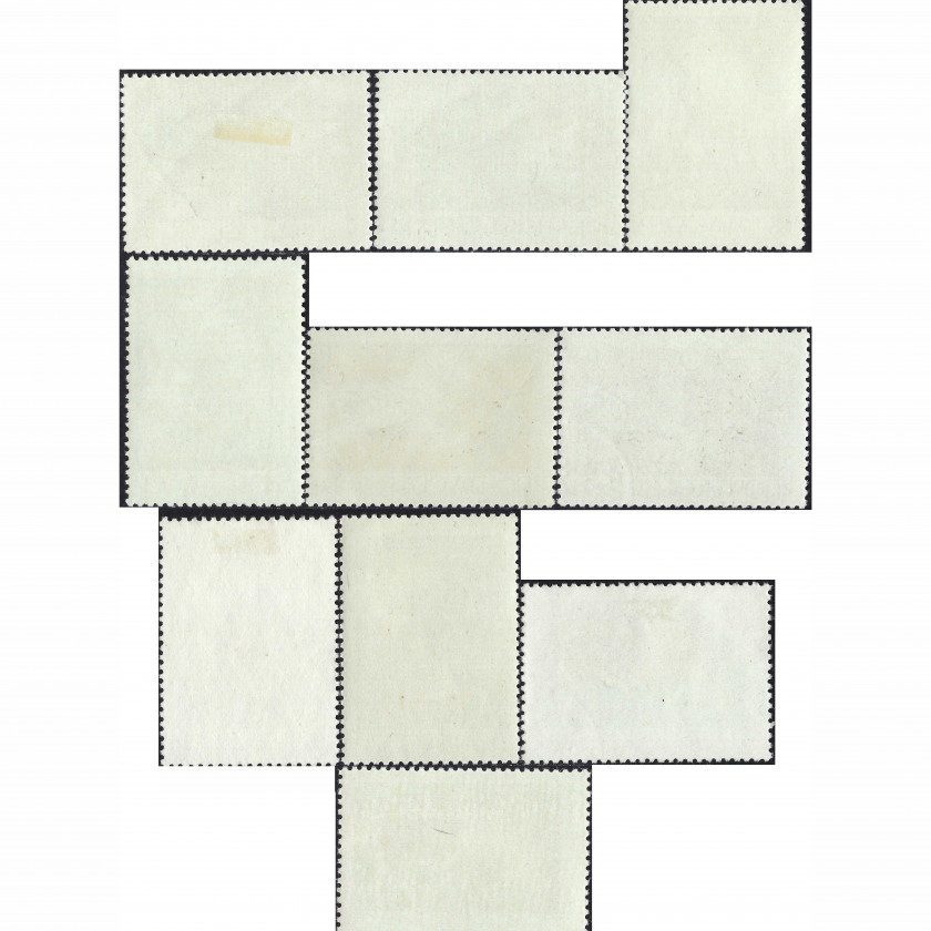 1968, СССР, 4k-10k, Соловьев #3674U-#3679U, Офсет, Без ВЗ, P12.5, Заповедники