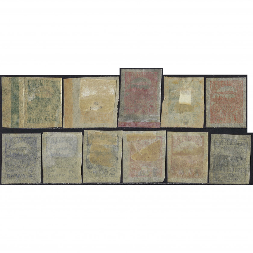 1920, Эстония, 25p-2.5m, Соловьев #16-#25, Типография, Без ВЗ