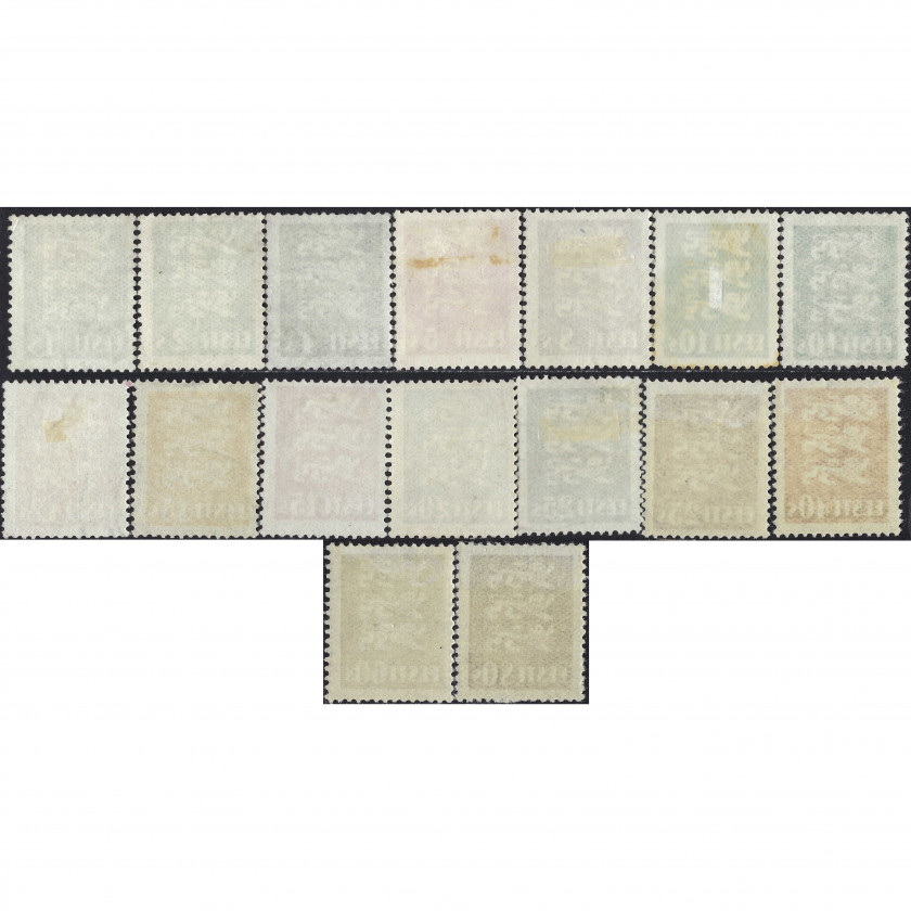 1928, Эстония, 1s-80s, Соловьев #72-#86, Типография, P14.5:14, Без ВЗ
