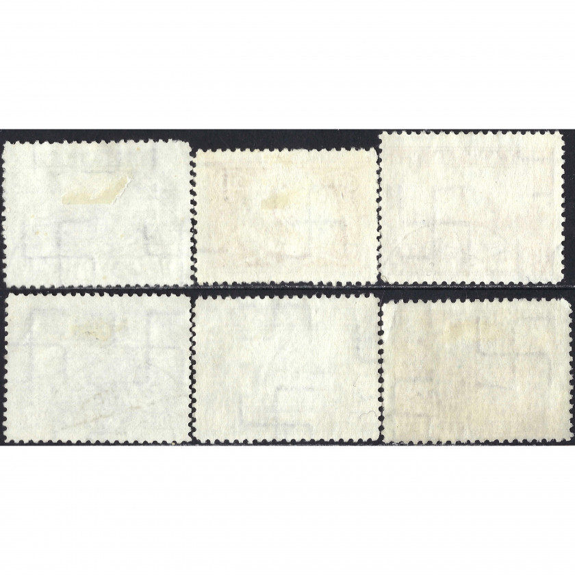 1928, Латвия, 6s-1L, Соловьев #145-#150, Литография, ВЗ, P11.5