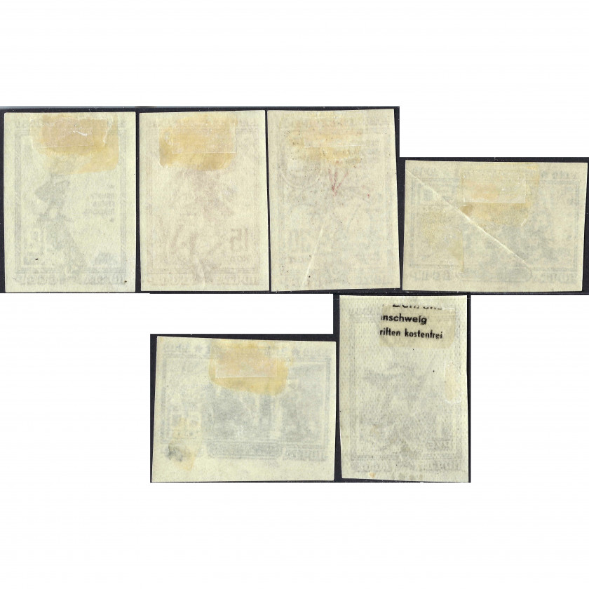 1940, СССР, 10k-1Rub, Соловьев #768-#773 / Мишель #780B-#785B, Фототипия, Без ВЗ