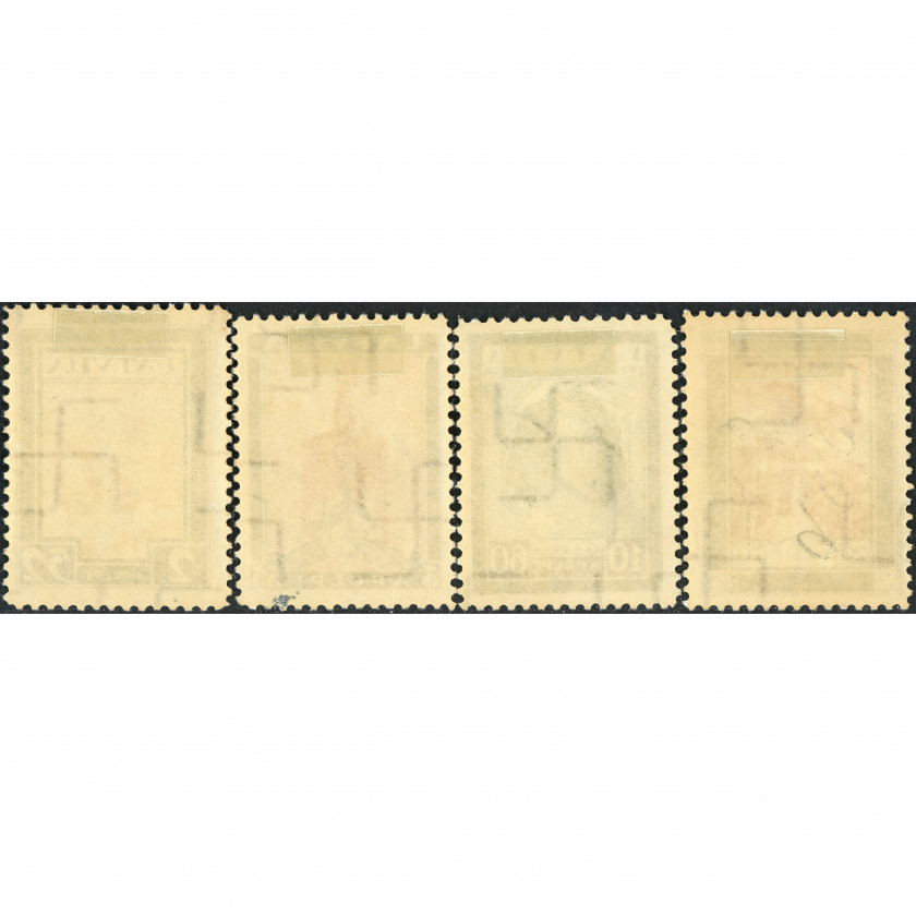 1933, Latvia, 2+52s-20+70s, Solovjovs #209-#212 / Michel #215A-#218A, Litogrāfija, Ar zīmogu, P11