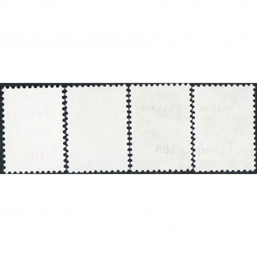 1991, Latvia, 100k-1000k, Michel #313-#316, Offset, UnWmk, P12