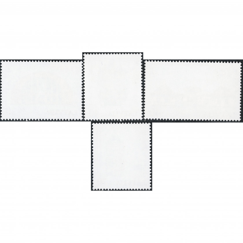 2000, Latvia, 20s-70s, Michel #523-#526, Ofset, Bez zīmoga, P13:14