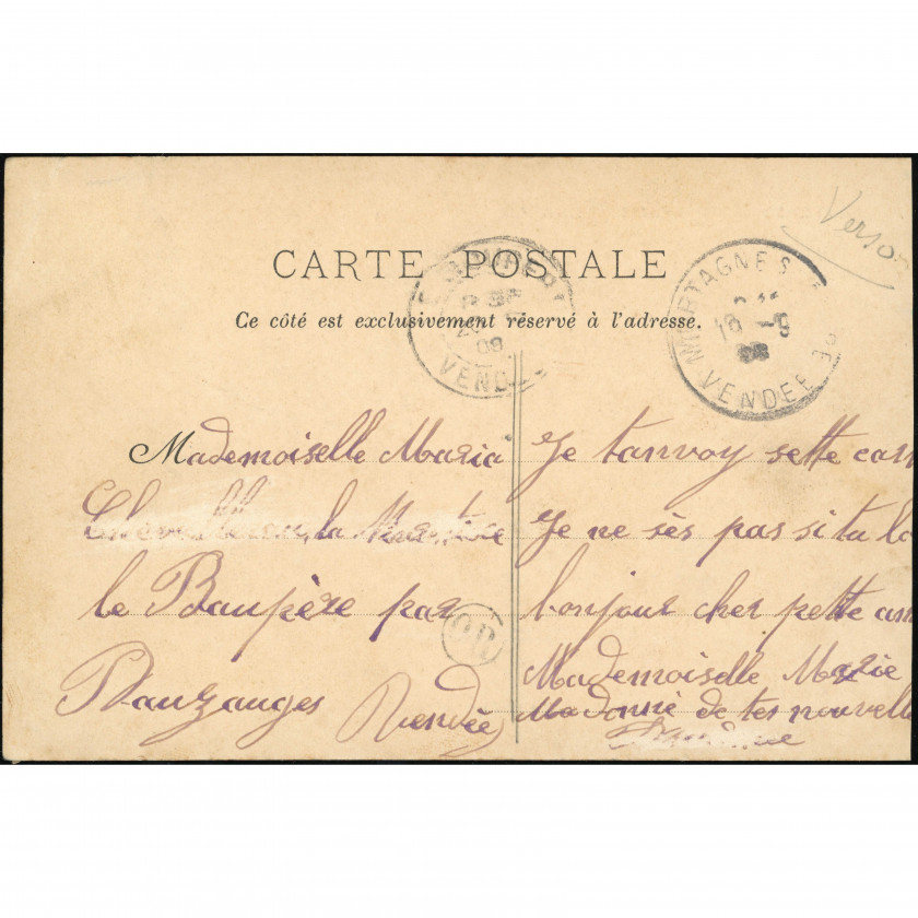 La Flocellière (Vendée, France), year: 1909 (postmarked), publisher: unknown.