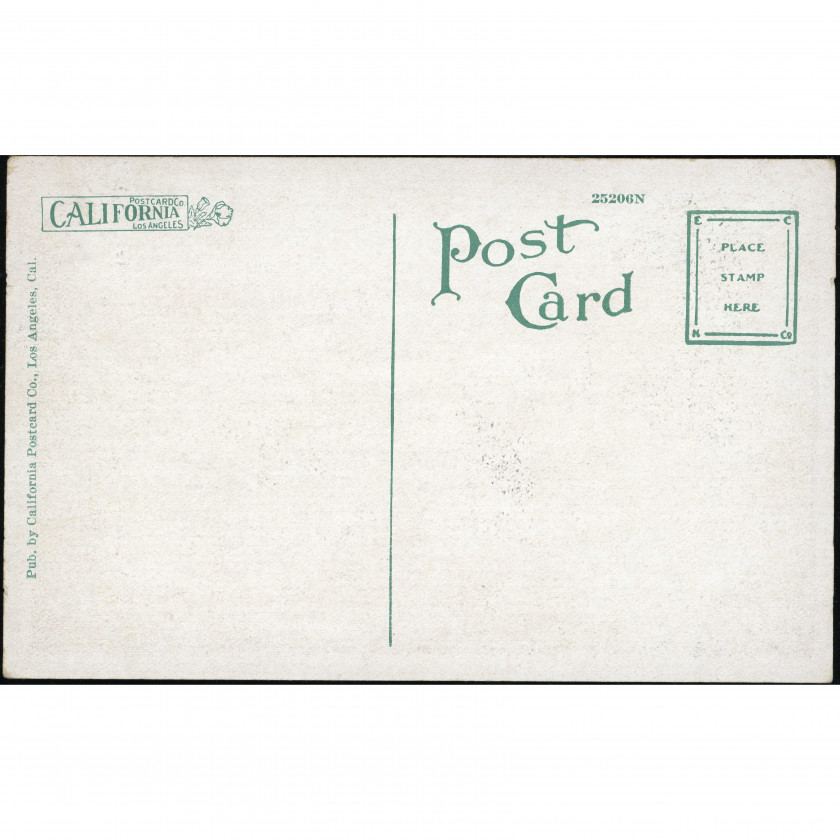 San Bernardino (Arrowhead Mountain, California, USA), year: 1920s–1930s, publisher: California Postcard Co. (Los Angeles).