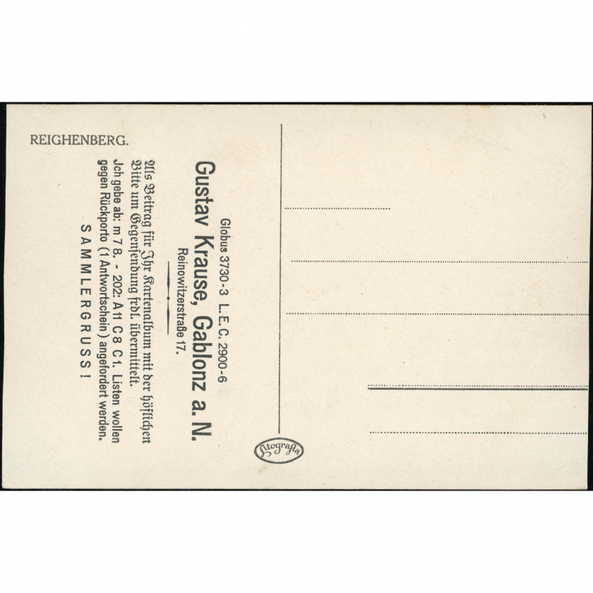 Райхенберг / Либерец (Городская панорама, Чехословакия), год: 1930-е гг., издатель: Litografia.