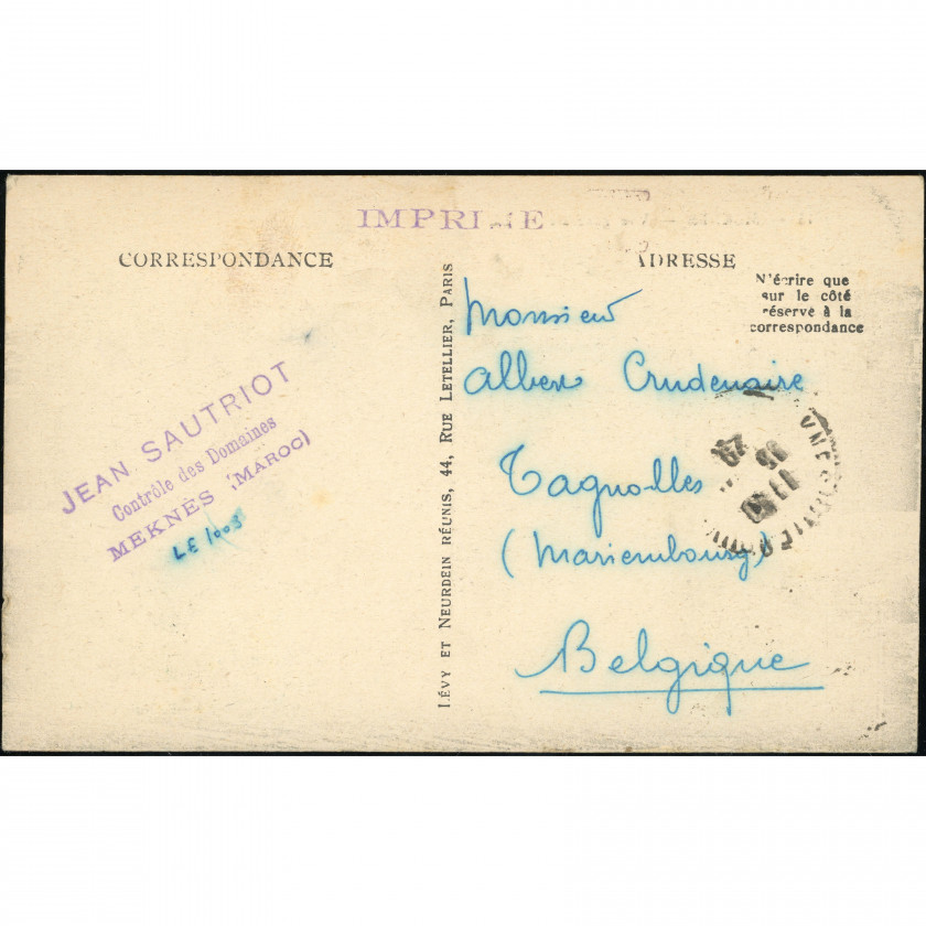 Мекнес (Марокко) — Панорама города и старинная пушка, период: 1930-е гг., издатель: Lévy et Neurdein Réunis (LL) / Париж.