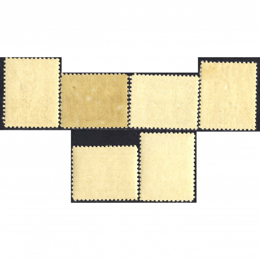 1941, Эстония, 15k+15k-100k+100k, Соловьев #4-#9, Глубокая печать, Без ВЗ, P11, Немецкая оккупация