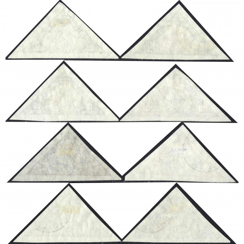 1932, Литва, 5c-2L, Соловьев #335A-#342A, Литография, ВЗ, Авиапочта