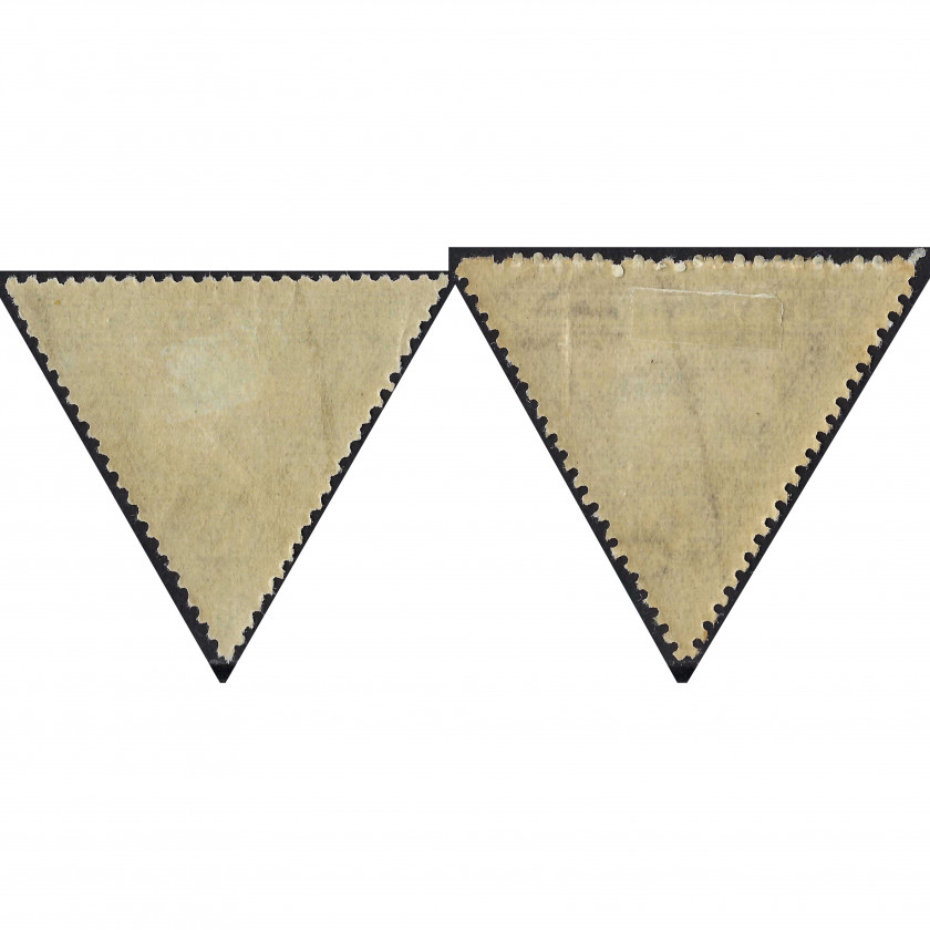 1921, Латвия, 10Rub-20Rub, Соловьев #68-#69, Литография, ВЗ, P11½, Авиапочта