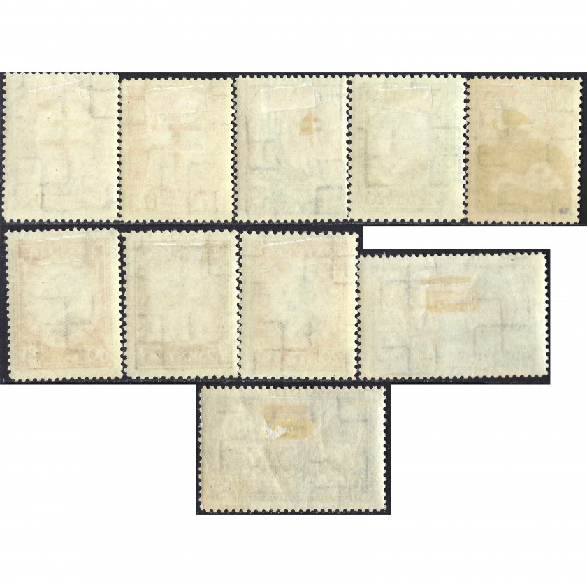 1931, Latvia, 1(16/2s)-30(55/60s), Solovjovs #174-#183, Litogrāfija, Ar zīmogu, P10-11½