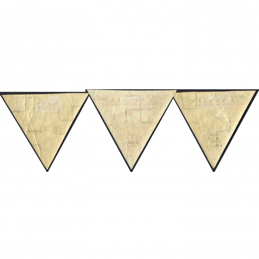 1931, Латвия, 50/10s-1.50L/25s, Соловьев #184A-#186A, Литография, ВЗ, Авиапочта