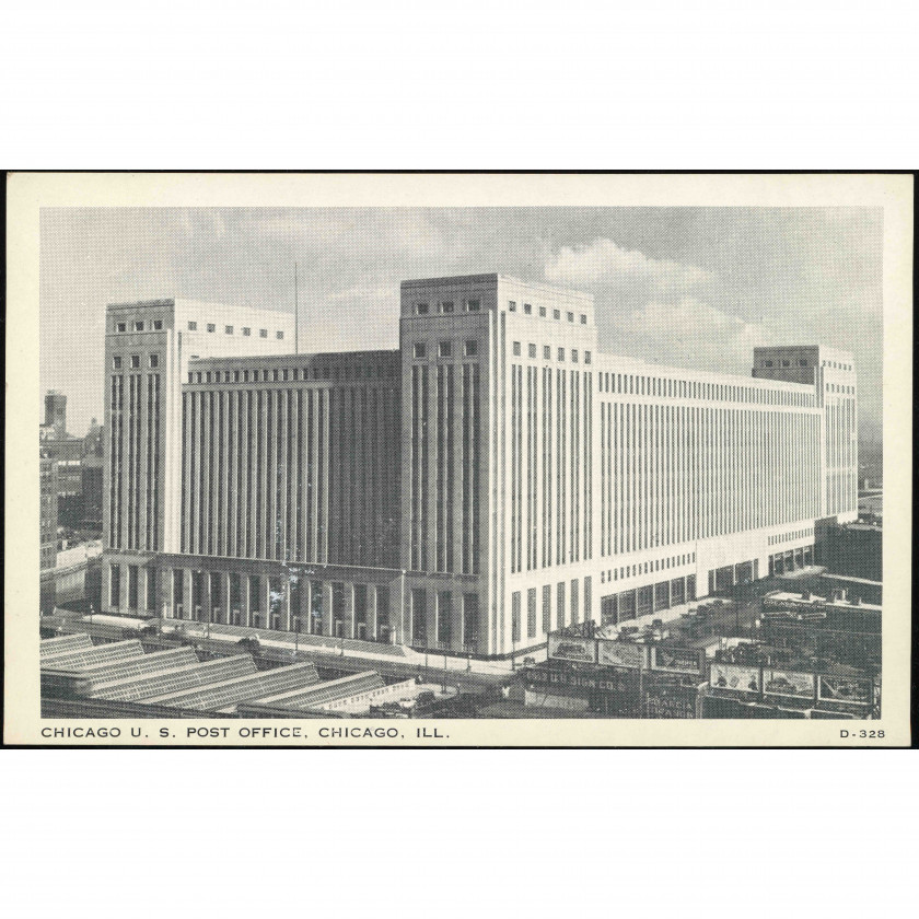 Chicago (Old Main Post Office, Illinois, USA), year: 1930s, publisher: Wayne Paper Box & Prtg. Corp. (Fort Wayne, Indiana).