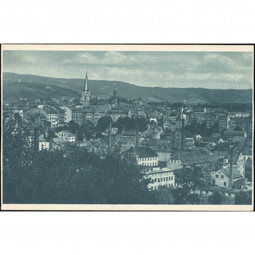 Райхенберг / Либерец (Городская панорама, Чехословакия), год: 1930-е гг., издатель: Litografia.