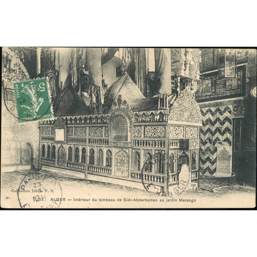 Algiers (Algeria) — Interior of the tomb of Sidi Abderrahman, period: 1912, publisher: Collection Idéale P. S. (Algiers)