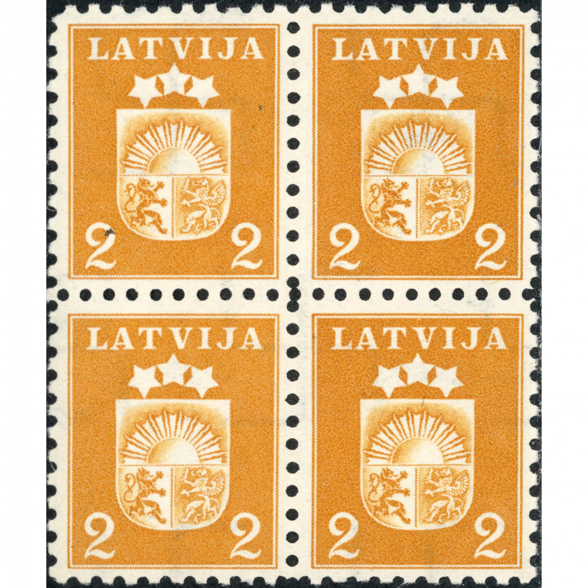 1940, Латвия, 2s, Соловьев #275 / Мишель #282, Фототипия, ВЗ, P11½