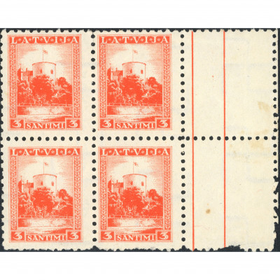1934, Latvia, 3s, Solovyov #225 / Michel #232...
