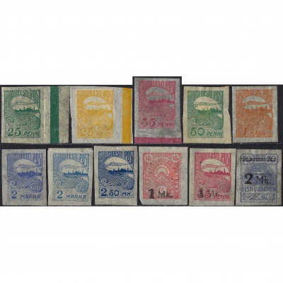 1920, Эстония, 25p-2.5m, Соловьев #16-#25, Ти...