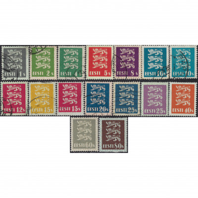 1928, Эстония, 1s-80s, Соловьев #72-#86, Типо...