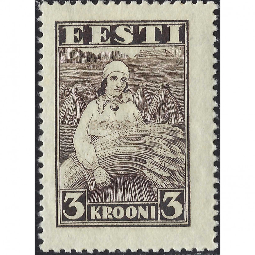 1935, Эстония, 3k, Соловьев #106, Металлография, P13.5:14, Без ВЗ