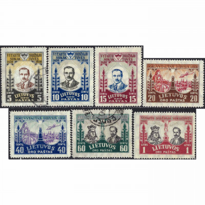1930, Литва, 5c-1L, Соловьев #304-#310, Литог...