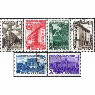 1950, PSRS, 25k-2rub, Solovjovs #1543-#1548 /...