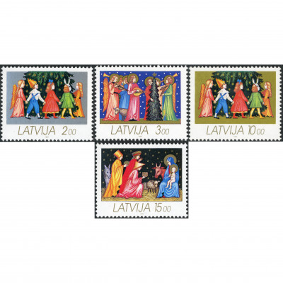 1992, Latvia, 2LVR-15LVR, Michel #344-#347, O...