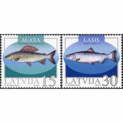 2003, Latvia, 15s-30s, Michel #594A-#595A, Of...