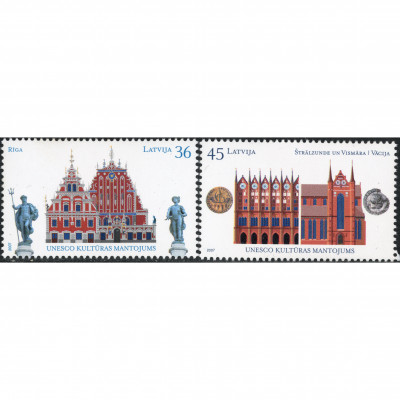 2007, Latvia, 36s-45s, Michel #702-#703, Ofse...