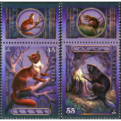 2008, Latvia, 45s-55s, Michel #743-#744, Ofse...