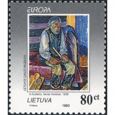 1993, Lietuva, 80c, Michel #544, Ofset, Bez z...