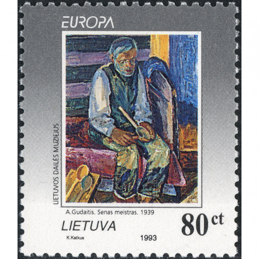 1993, Lithuania, 80c, Michel #544, Offset, UnWmk, P12