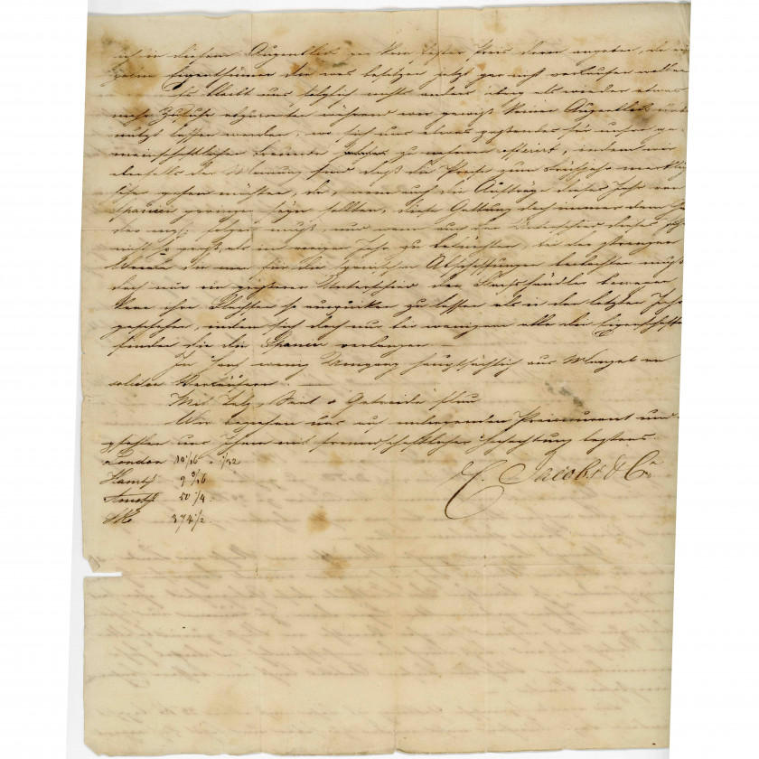 1827, Латвия (Российская Империя), Складное коммерческое письмо, отправленное из Риги (Российская Империя) в Лондон
