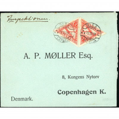 1929, Latvia, International cover sent from R...
