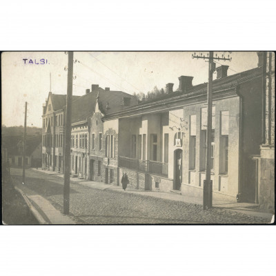 Real Photo Postcard (RPPC) Talsi: Cobblestone...