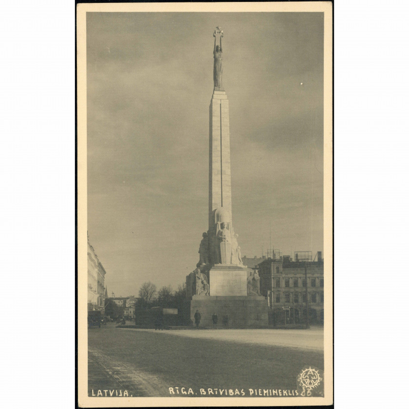 "Saule" Publisher (Riga, 1930s): The Freedom Monument (Brīvības piemineklis). Unused