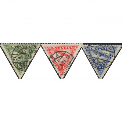 1931, Latvia, 10s-25s, Solovyov #136-#138 / M...