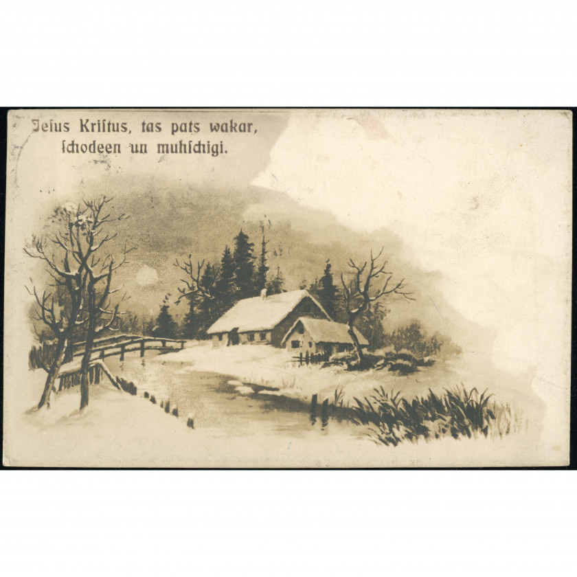 Unknown Publisher (Religious Postcard): Winter landscape. Mailed in 1926 (Pitrags)