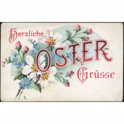 G.B.D. Publisher (Easter Postcard): Spring fl...