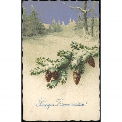 HWB Publisher (Christmas Postcard): Fir branc...