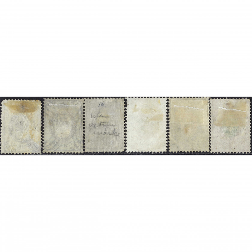 1865, Российская Империя, 1k-30k, Соловьев #12-#17, Типография, Без ВЗ, P14½:15