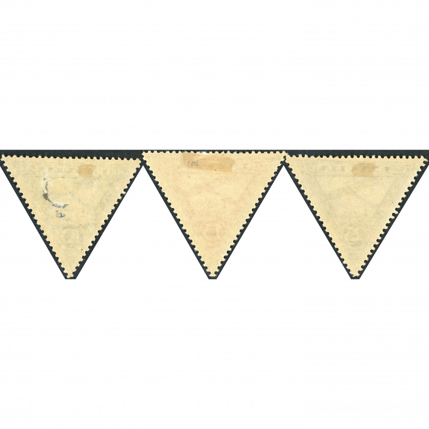 1928, Latvia, 10s-25s, Solovyov #133-#135 / Michel #129-#131, Lithographed, Wmk, P11.5