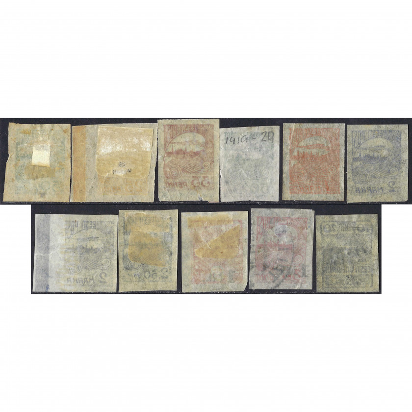 1920, Эстония, 25p-2m/70p, Соловьев #16-#25, Типография, Без ВЗ