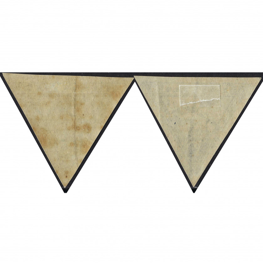 1921, Латвия, 10Rub-20Rub, Соловьев #68A-#69A, Литография, ВЗ, Авиапочта