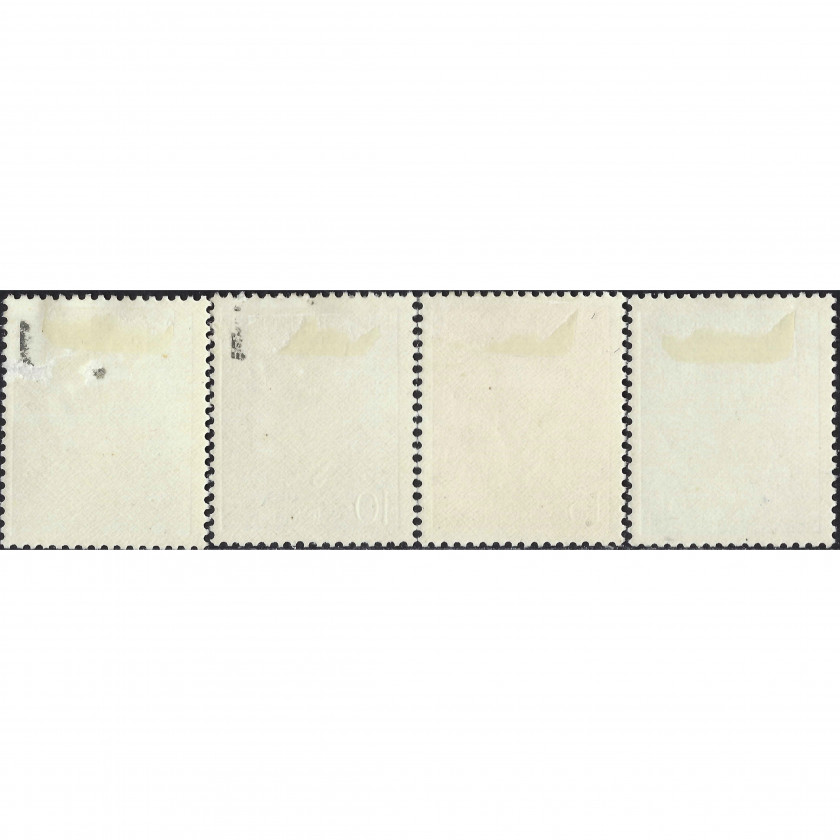 1938, Эстония, 5s-25s, Соловьев #142-#145, Типография, P13.5:14, Без ВЗ