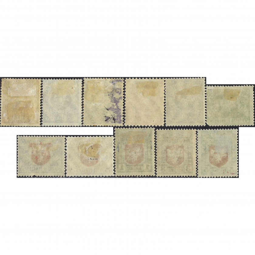 1919, Литва, 10s-5a, Соловьев #38-#48, Литография, ВЗ, P14