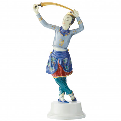 Porcelain figure "Tschaokiun Sword Dancer"