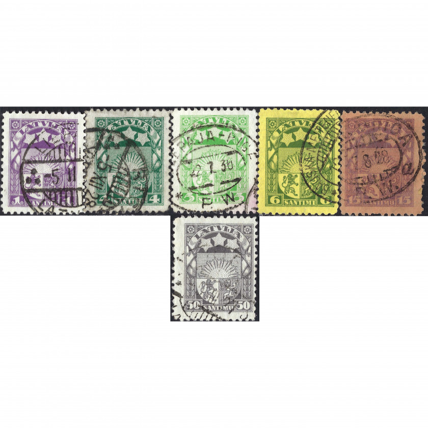 1923, Латвия, 1s-50s, Соловьев #82-#94, Литография, ВЗ, P10.75